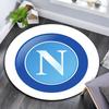 SSC Napoli Tryckt Rund Matta, Halkfri Tvättbar Cirkulär Matta för Vardagsrum Sovrum Lekrum, Sportfans Dekoration, Semester Födelsedagspresent