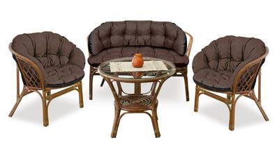 Garden Set 2x122x40cm + 190x40cm for a Chair, Sofa, Swing, Rattan Furniture, Waterproof Brown