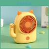 Niedlicher Cartoon-Katzen-Mini-Ventilator, USB-wiederaufladbar, tragbarer Schreibtisch-Handventilator