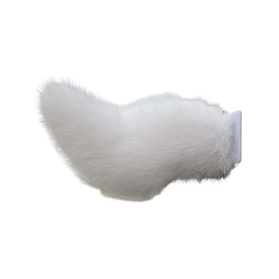 Faux Fur Electric Wagging Tail for Car, Remote Control Moving Tail Decoration, Rechargeable Detachable Auto Accessory for Anime Cosplay