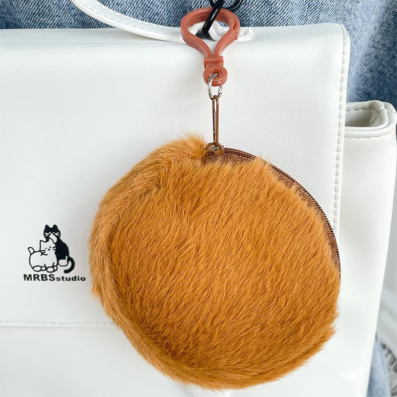 Plüsch-Geldbörse, Mini-Geldbörse, tragbare Münztasche, Schlüsselanhänger, Anhänger, Kopfhörer-Organizer, Datenkabel, Lippenstift-Aufbewahrung