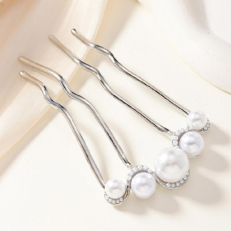 U-förmige französische Haarspange Französische Haargabel Stäbchen 4 Zinken Hochsteckfrisur Dutt Haarspangen für Damen Mädchen Frisur Zubehör