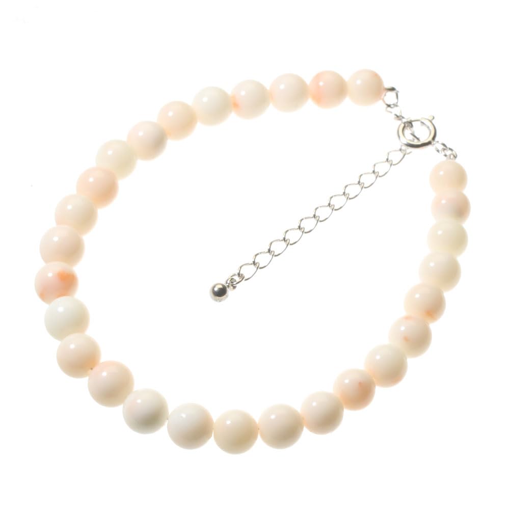 [SANSUI] Pink Mid-Coral Bracelet, Silver, Undyed
