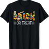 Block Building Halloween Brick Or Treat Kids Master Builder T-Shirt