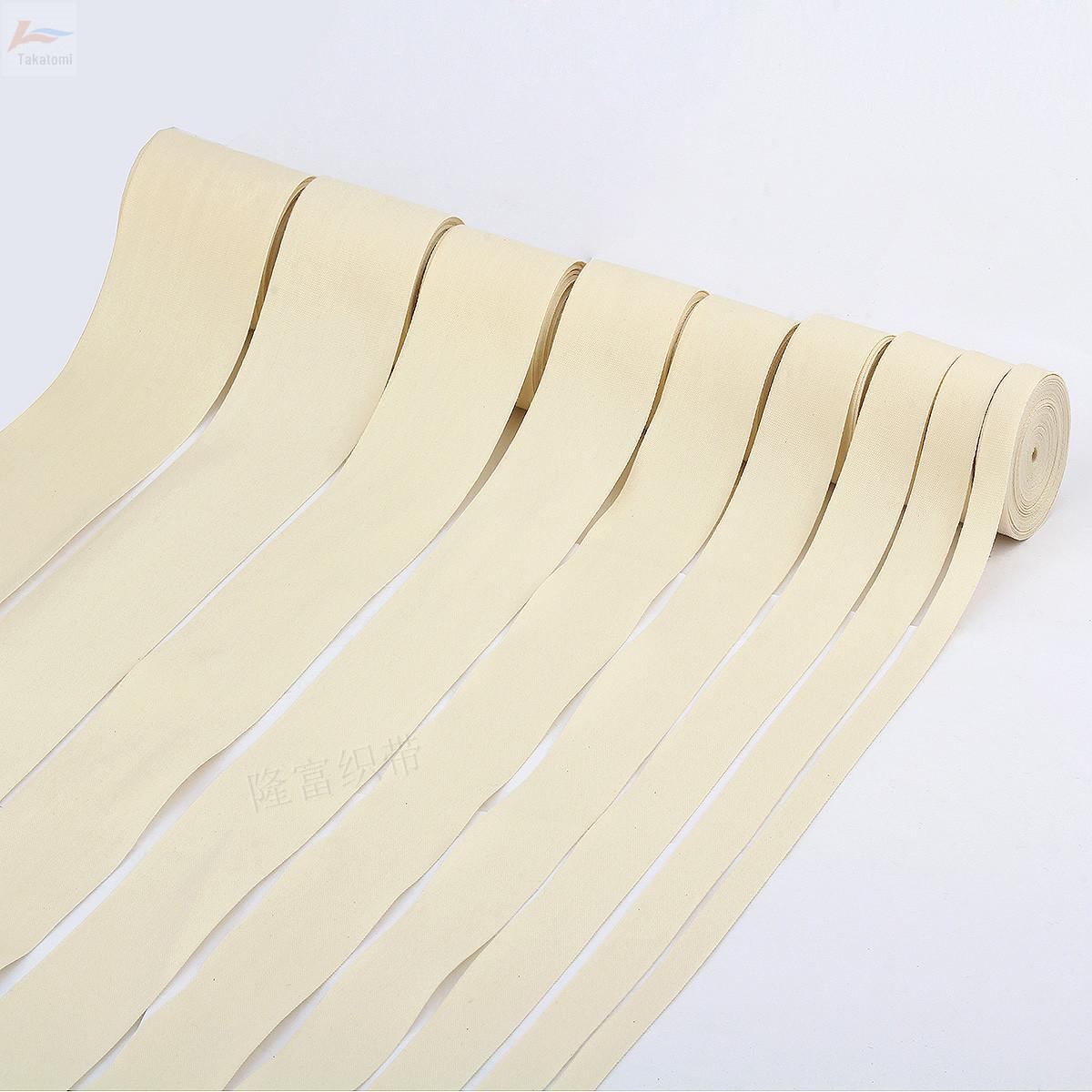 

Белый хлопковый пояс в стиле аромата, ширина 1-9 см, полотняное плетение