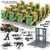 SWAT Special Forces Minifigures with Armed Wolf Warrior & Mechanical Dog - Educational Building Block Toys