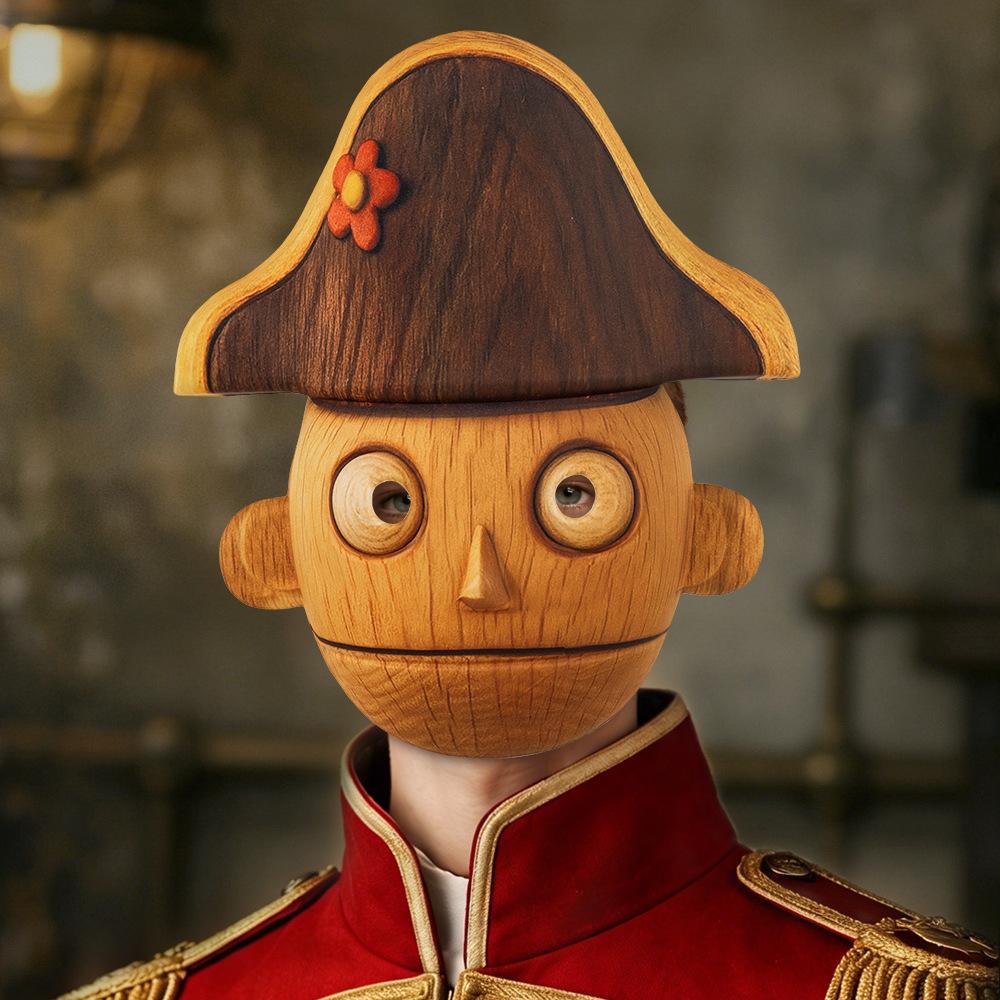 Nutcracker Style EVA Face Mask, Cartoon Puppet Cosplay Costume Prop for Halloween Party Performance