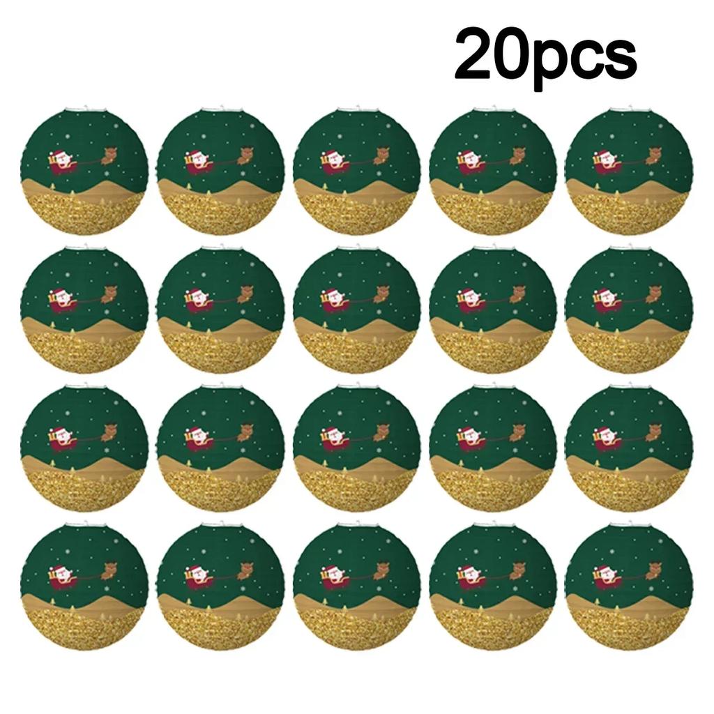 Holiday Paper Lantern Decor Set for Christmas Outdoor Party Indoor Classroom Birthday Graduation Decoration Hanging Ornaments