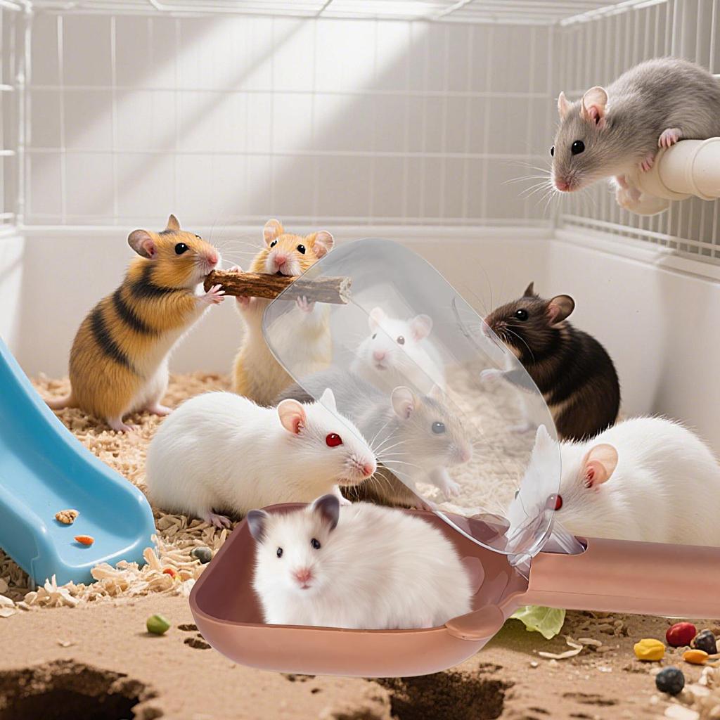 Anti Bite Hamster Trap Hamster Feeding Clips Hedgehogs Spatula Clamps Hamster Cage Cleaning Shovel Ergonomic Anti Bite Clips