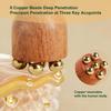 Instrument portabil pentru Gua Sha facial din alamă și lemn de trandafir, pentru frumusețe, cu semințe de lotus, pentru relaxarea ochilor, puncte meridianale, acupunctură