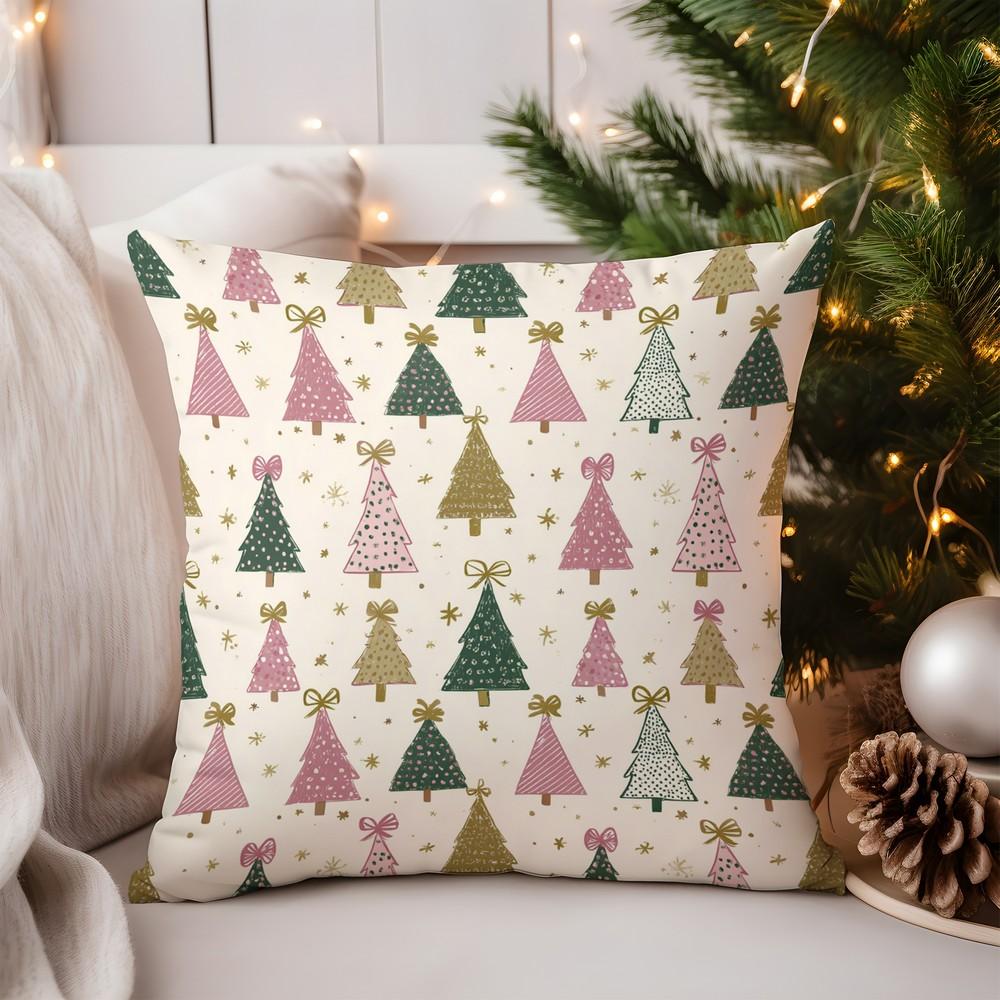 Heimdeko Weihnachtsbaum Hutmuster Kissenbezugsmuster Kissenbezug Geeignet für Sofa Schlafzimmer Auto Kissenbezug