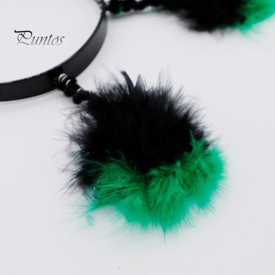 Halloween Scary Eyeball Headband with Big Plush Shapes Exaggerated Decorative Hair Hoop Party Accessories