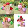 Apple Plush Finger Puppet Set With Pp Cotton Filling For Kids Educational Play Special Characters Included