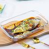[Buy 1 Take 1]Rectangular Tempered Glass Bakeware Pan 1.6L/3L With Handle Glass Container Food Storage