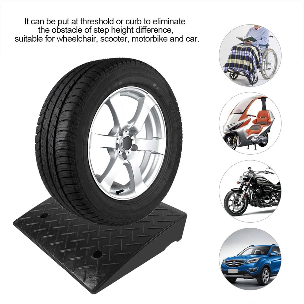 Heavy Duty Rubber Curb Ramps for Car Vehicle Motorbike Wheelchair Threshold Ramp Car Rubber Ramp Curb Ramp Rubber Curb Ramp