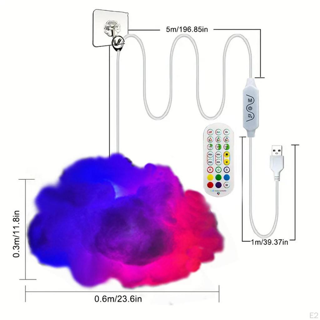Cotton Cloud DIY Atmosphere Light Ceiling Decoration Remote App Control Music Sync for Gaming Room
