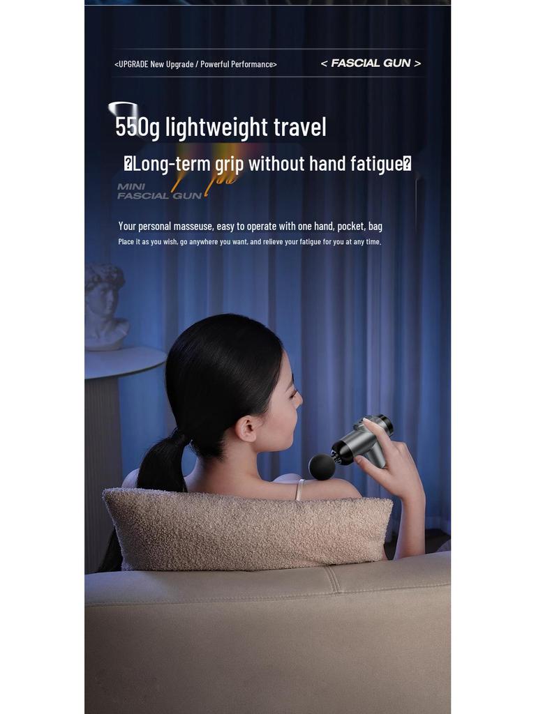 Mini Fascia Gun: Professional Massage for Muscle Relaxation - Silent, Multifunctional Neck Massager for Men and Women