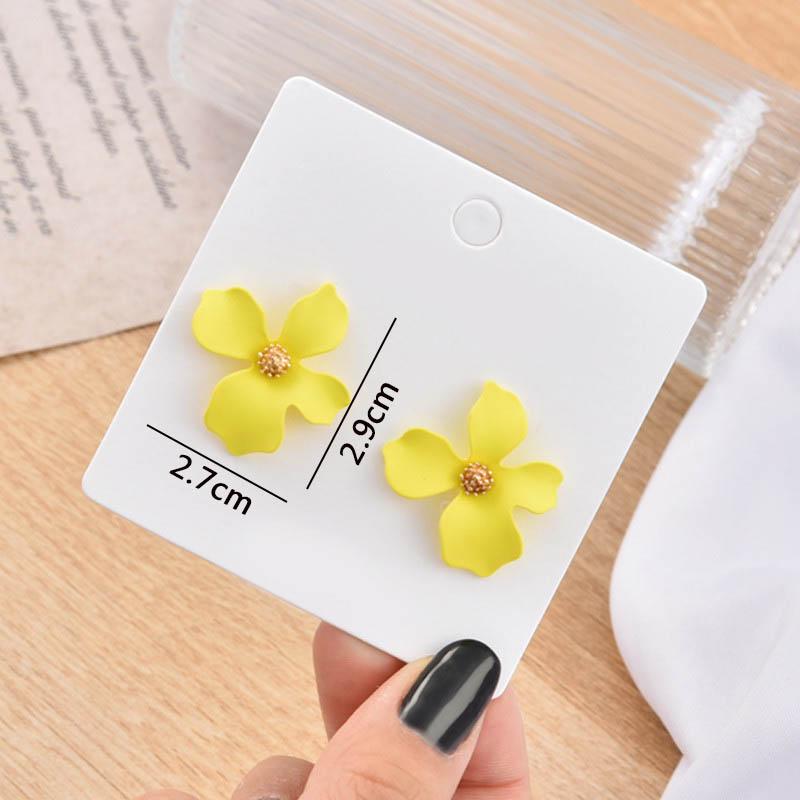 Women Dangle Earrings Yellow Metal Pendants Geometric Imitation Pearl Drop Earrings Korean Ear Jewelry pendientes