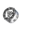 2026 European and American Rings, Personalized Fashion Retro Triangle Men's Titanium Steel Rings, Accessories