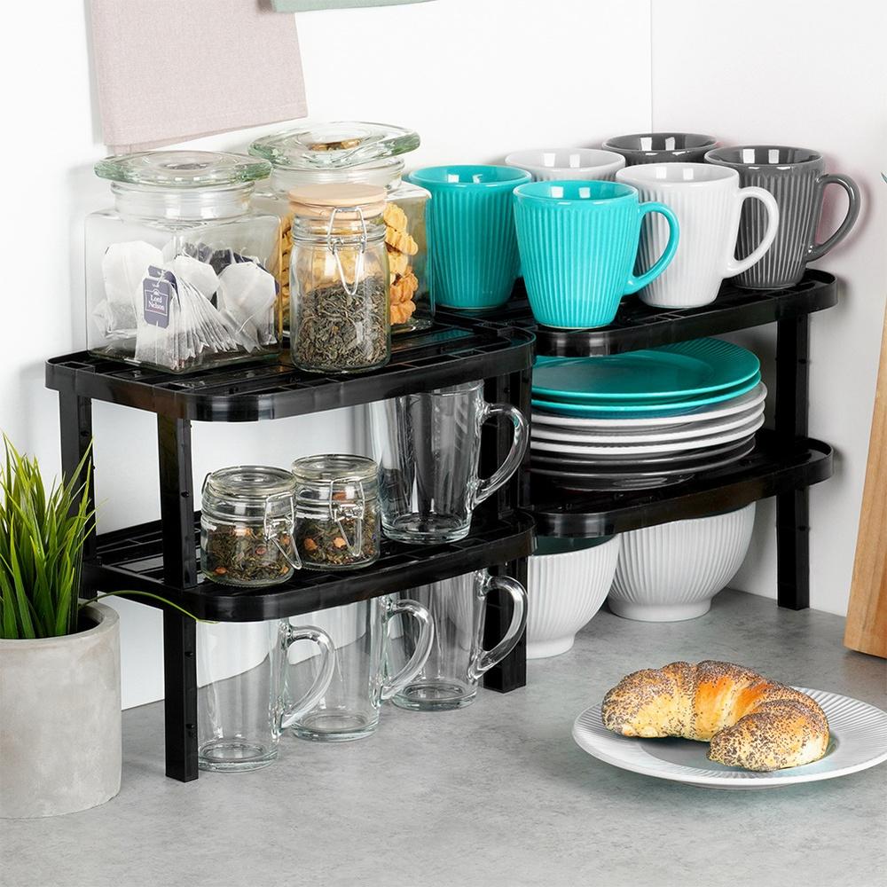Black Kitchen Shelf 31X22X14.5 / 11.5 Cm 4 Pcs.