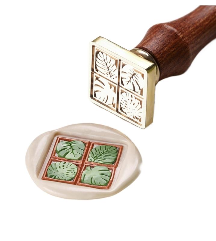 Vintage Siegelstempelkopf Pflanzenmotiv Siegelstempel für Siegel Umschlag Karte Hochzeitseinladungen Scrapbooking Verpackung