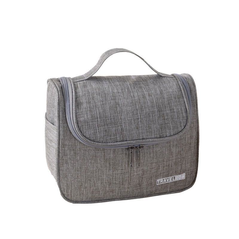 Travel Makeup Storage Bag Polyester Large Capacity Waterproof Dry Wet Separation Bag Women Travel Hook Wash Bag