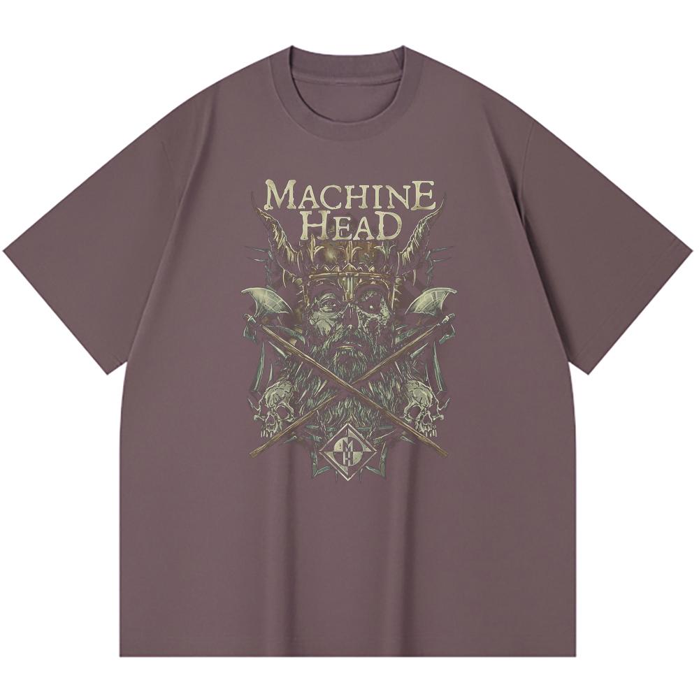 230 g/m² 100% katoenen heavy metal T-shirt met rockband- en popmuziekprint, unisex T-shirt van zwaar katoen.