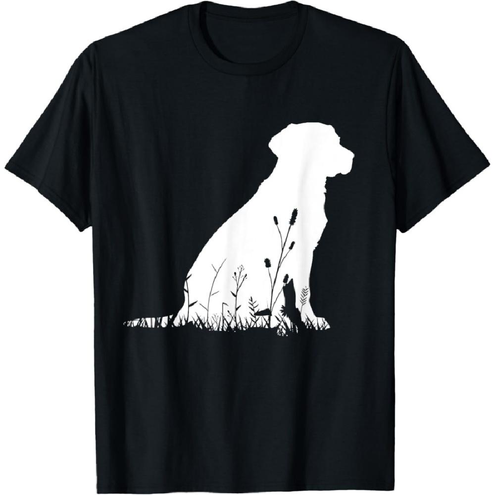 

Labrador Retriever Wildflower Silhouette Labrador Dog Mom T-Shirt for Men Women Girls Kids XXXXXL чорний