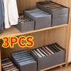 3pcs Closets Clothes Organizer Pants Jeans Storage Box Cabinet Drawers Underwear Socks T-Shirt Wardrobe Storage Organizers