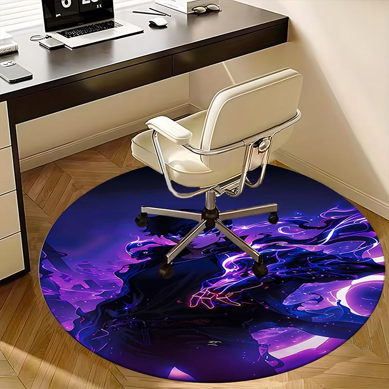 Solo Leveling Chair mat Round Rug Office carpet, Non slip, Suitable for Living Rooms, Bedrooms Decor 1205541a