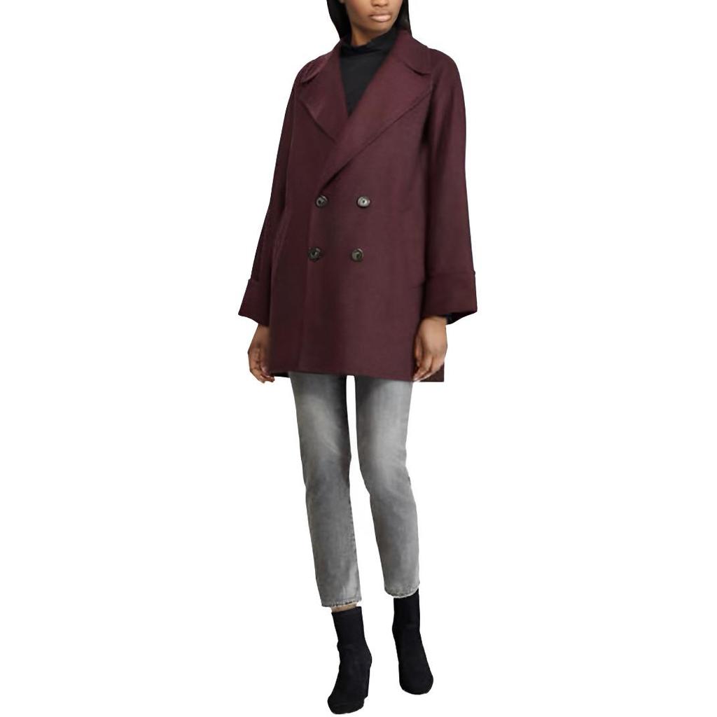 Polo Ralph Lauren Solid Double-Breasted Wool Blend Trench Coat Women coats 211722110-001