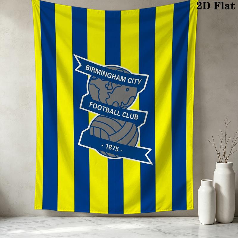 Birmingham City FC Wall Tapestry Aesthetic Wall Hanging Printed Fabric Blanket Decorative Tapestries for Bedroom Living Room Home Decor