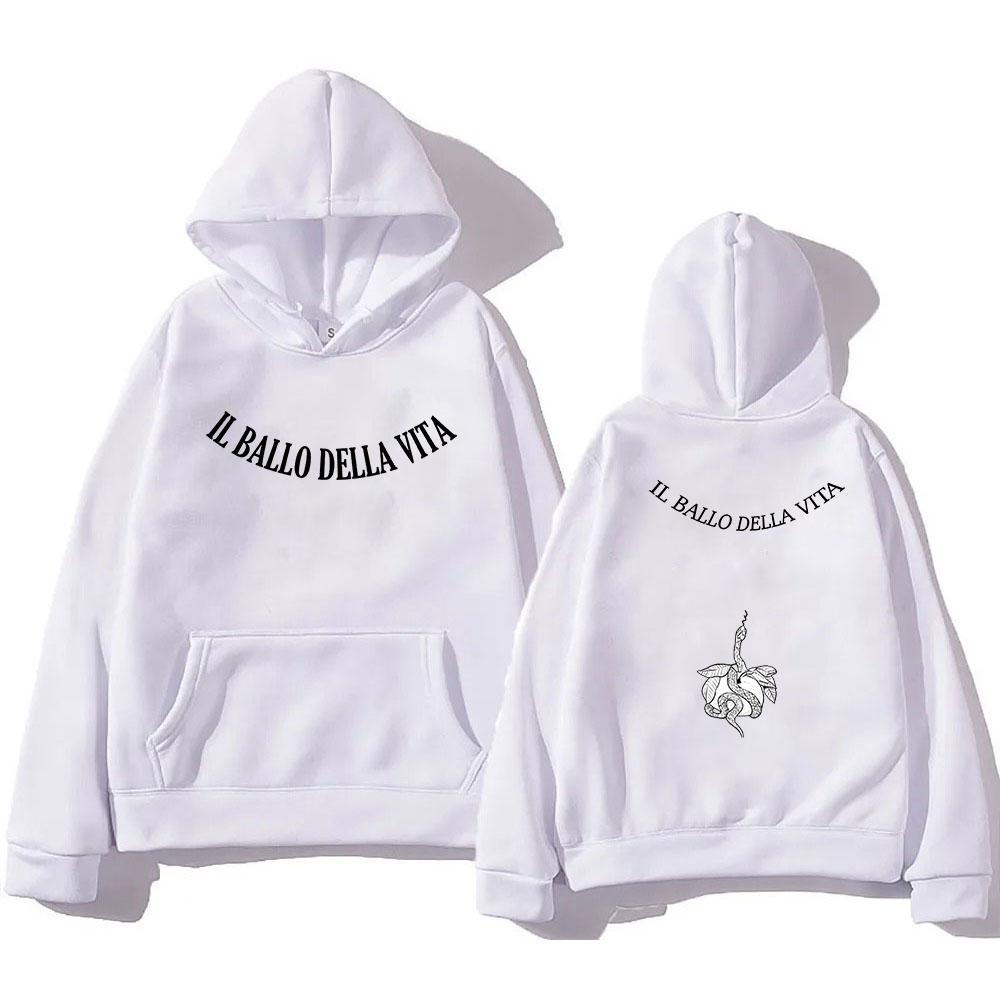 Damiano David Lustiger Little Fears Hoodie Il Ballo Della Vita Tattoo Herren/Damen Hoodies Harajuku Ästhetik Winterkleidung Sweatshirt