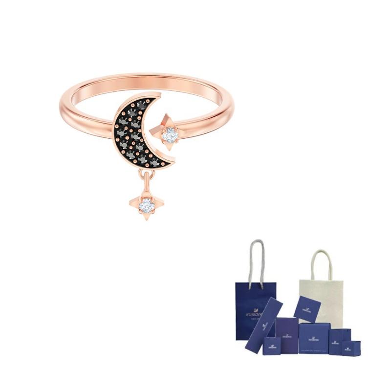 Swarovski mākslīgo kristālu gredzeni sievietēm, rozā