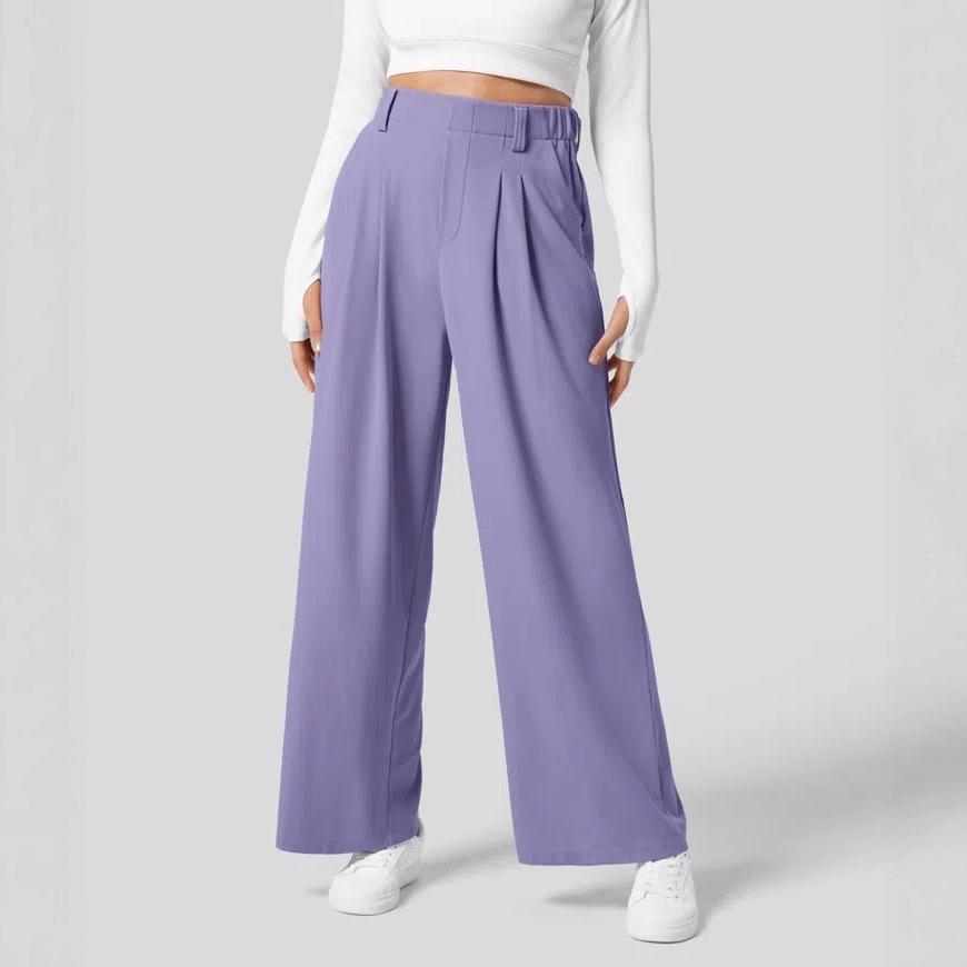 New European and American Drape High Waist Wide Legs Loose and Versatile Casual Loose Trousers Women