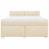 Maison Exclusive - Sommier à lattes de lit avec matelas Crème 180x200 cm Tissu