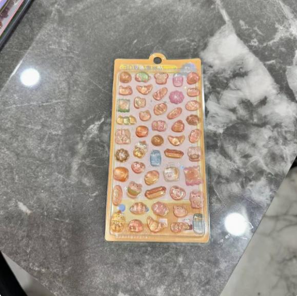 1-5Sheets Kawaii Cartoon 3D Relief Sticker Cute Crystal Jelly Patch For Mobile Phone Case Mirror Scrapbook Journal Animal Deco