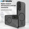 KEYSION Magnetic Phone Case for OnePlus Nord 5 Silicone+PC Matte Translucent Clear Shockproof Back Cover for OnePlus 1+Nord 5 5G