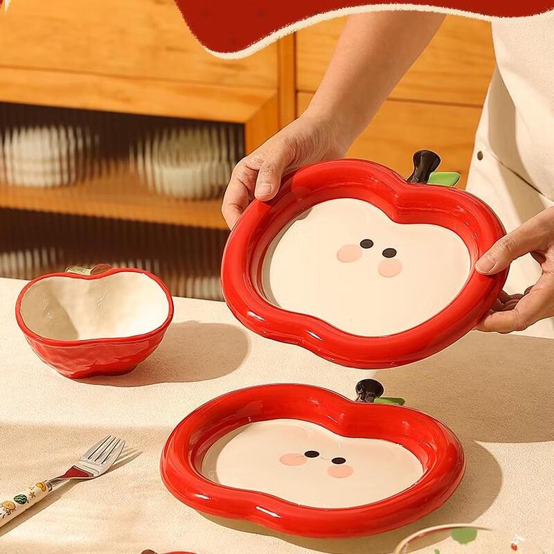 Deouxingguang Cartoon Ceramic Apple Dishware