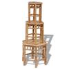 Garden Stool Set 3 Pieces Bamboo