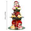 Christmas Cupcake Stand 2 Pieces Christmas Cupcake Holder 3 Tier Dessert Tower Tray for Donut Candy Treat Dessert Pastry Cookie