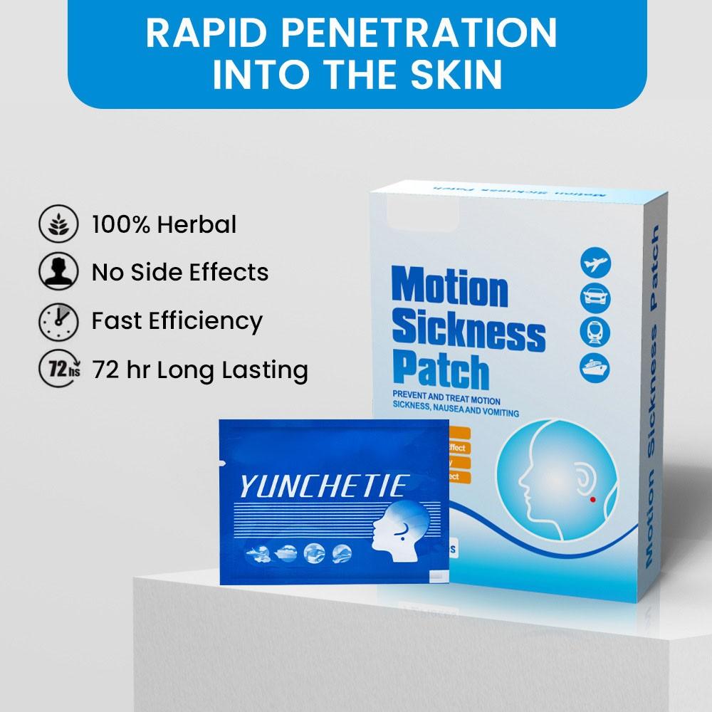 72 kusů náplastí proti kinetóze, náplastí proti závratím a náplastí proti mořské nemoci bez vedlejších účinků, vhodné pro cestování autem, lodí, letadlem, hraní her atd.