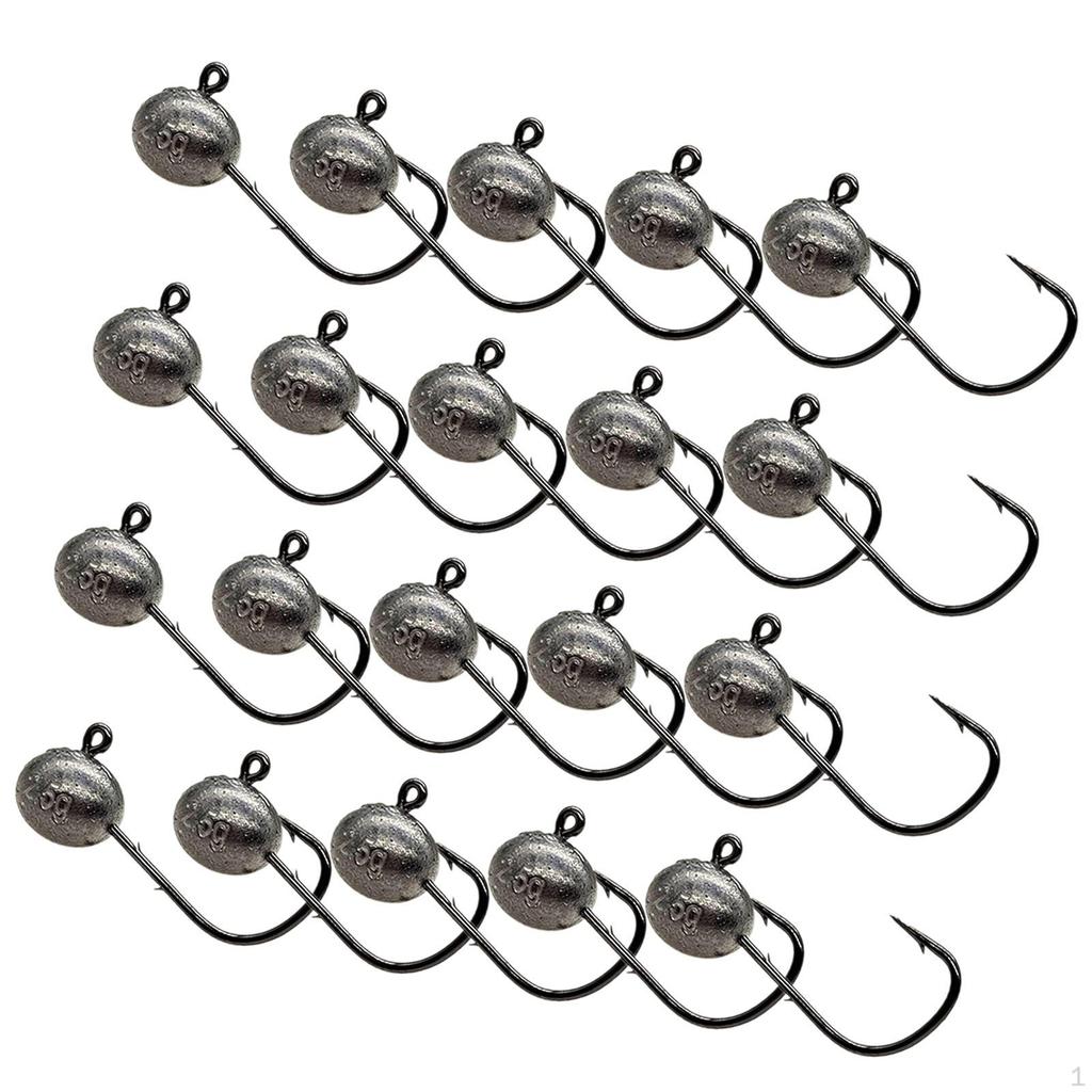 20 Pieces Egg Fishing Hooks Baits Attachments Practical High Carbon Steel Portable Equipment
