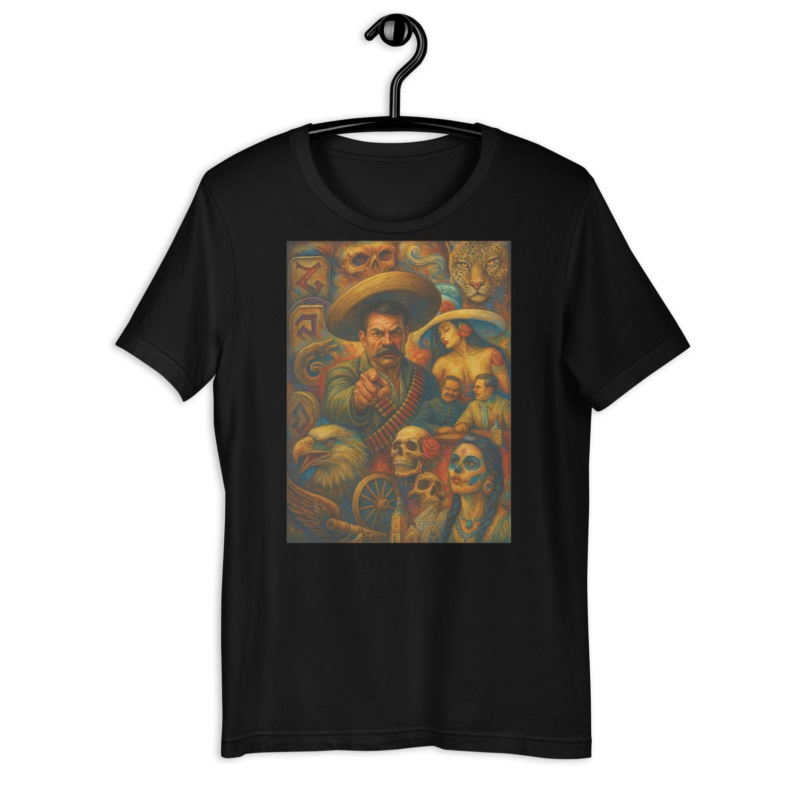 Aztec Warrior Sacred Ritual Art Ancient Mexico Pyramid Myth T-Shirt Design S