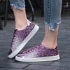 Large size street shot board shoes spring and autumn color sequins casual low-top single shoes