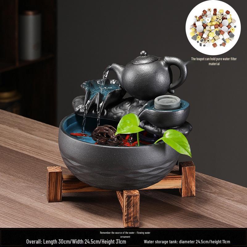 Feng Shui Flowing Water Ball Fountain for Living Room or Desktop Decor
