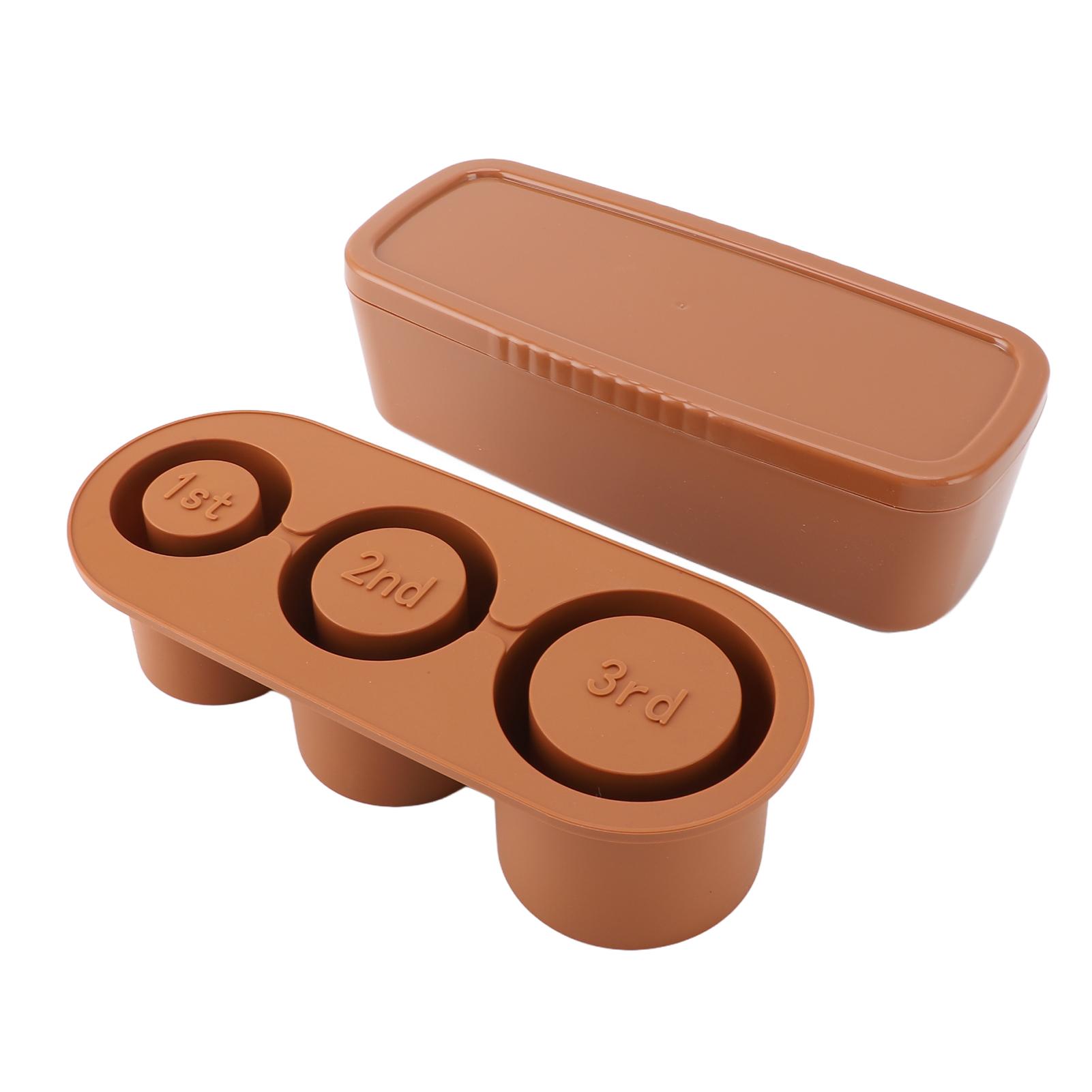 

Tray Easy Release Silicone Hollow Cylinder Ice Mould with Lid Bin for Ice Drink Whiskey Cocktail