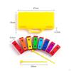 ChildFriendly ColorCoded Glockenspiel | 8Note Xylophone with Carrying Case, Portable,