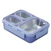 304 Stainless Steel Insulated Divided Bento Lunch Box - Microwaveable, Ideal for Office Workers and Students