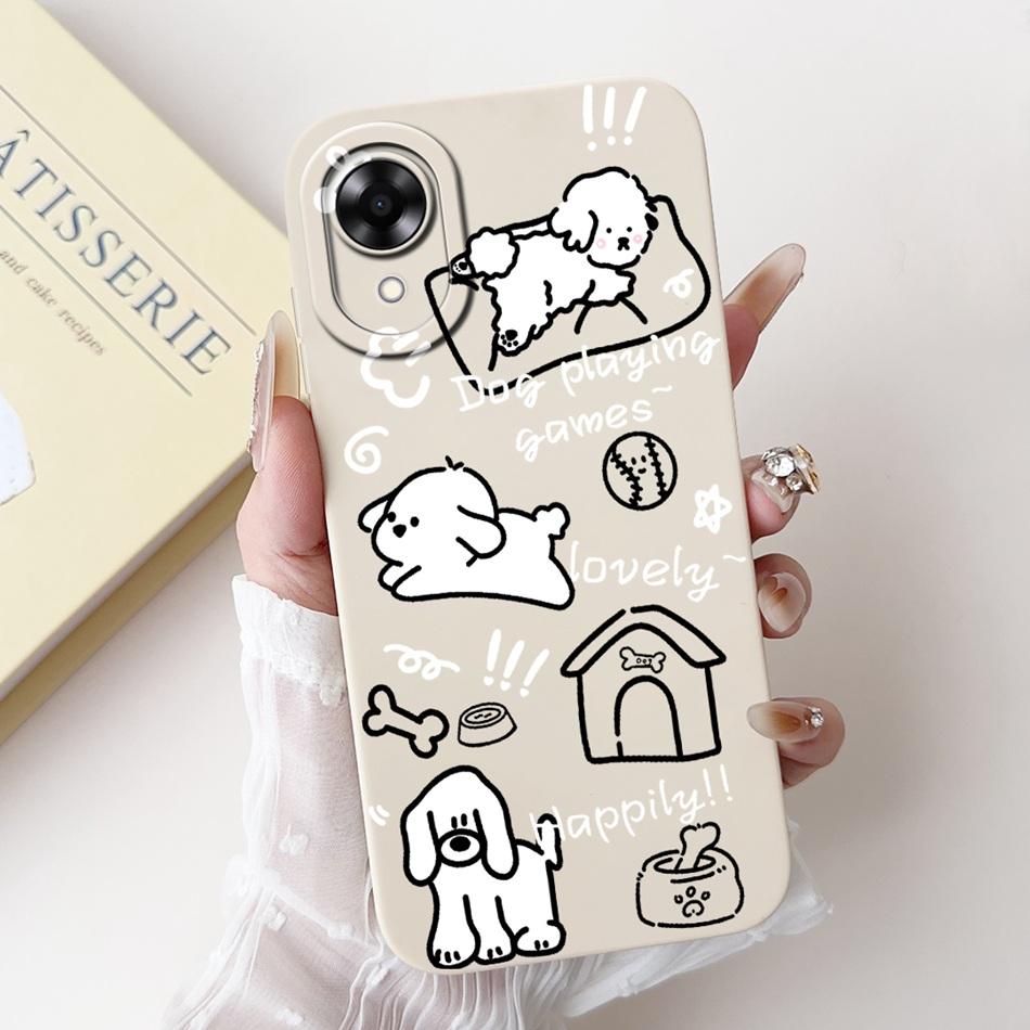 For OPPO A17k A17 2024 New Cute Cartoon Pattern Soft Silicone Case For Oppo A17 A 17 17k CPH2471 CPH2477 Protective Phone Cases